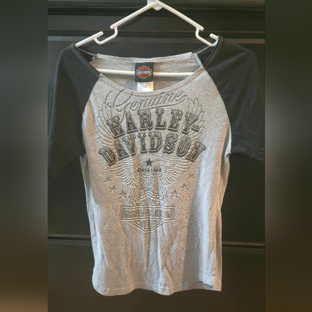 Harley-Davidson Black and Red Logo Tag